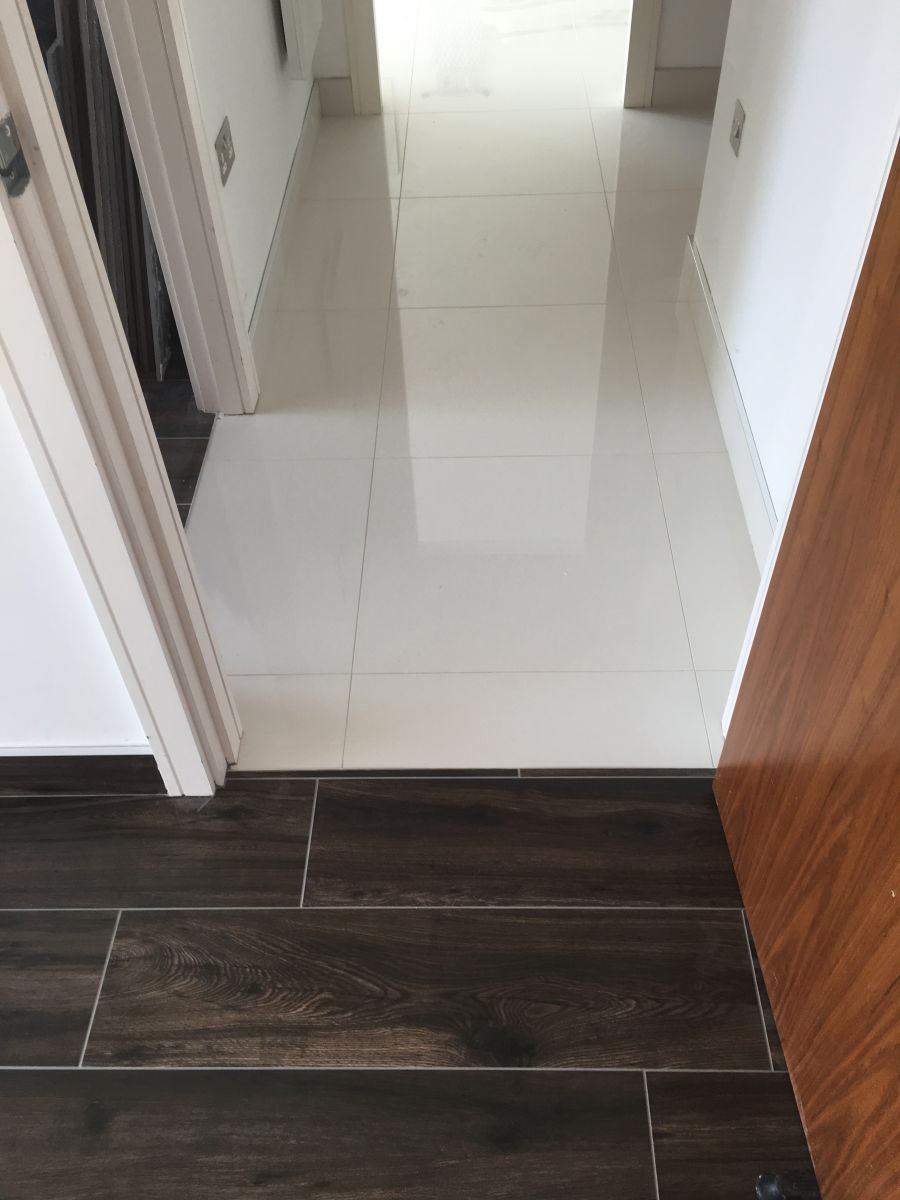 Apartment floor , Polished Porcelain  tile and stone flooring