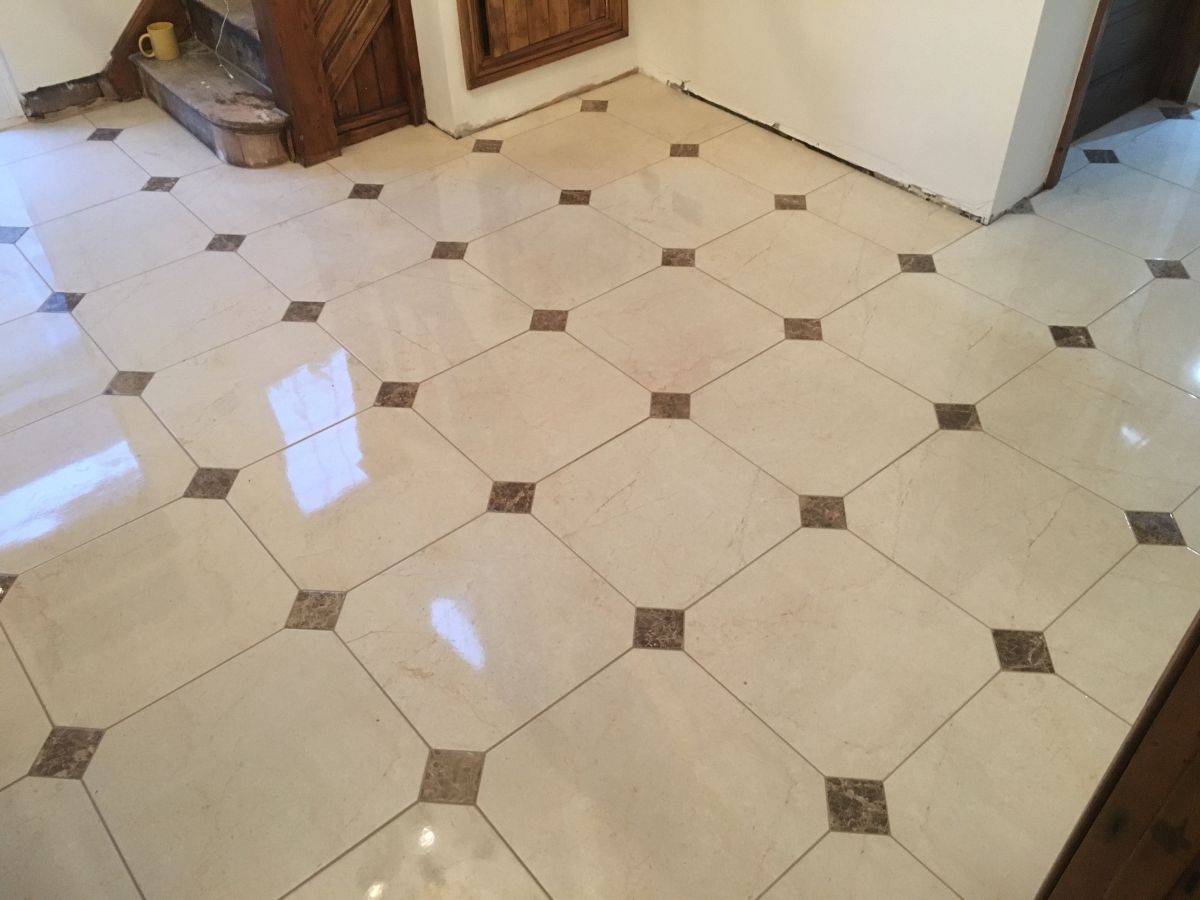 Hallway floor , Porcelain  tile and stone flooring